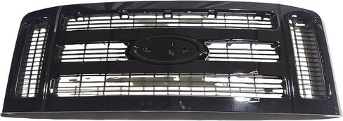 Front Grille Compatible with 2008-2010 Ford F250 F350 Super Duty, Glossy Black Front Grill Replacement, OEM Fit, Aggressive Truck Styling, Easy Installation, ABS Plastic in Saudi Arabia