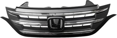 Front Bumper Grille Matte Black With Chrome Grill For 2012 2013 2014 Honda CRV CR-V Sport in Kuwait