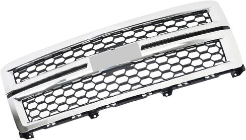 Front Grille Bumper Chrome Honeycomb Grill Replacement for 2014 2015 Silverado 1500 in Kuwait