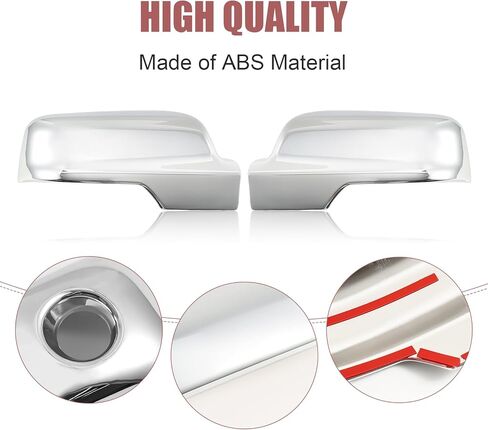 Chrome Mirror Cover Caps with Exterior Door Handle Covers Compatible with 2019-2024 Ram 1500, Without Smart Keyholes (4Door) in Saudi Arabia