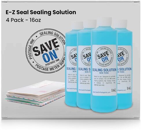 Compatible PB EZ Seal Sealing Solution - Sealing Solution for DM Series Mailing System - Compatible PB E-Z Seal Sealing Solution 16 oz Bottle (4-Pack) in Saudi Arabia