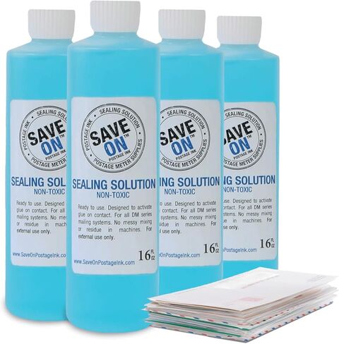 Compatible PB EZ Seal Sealing Solution - Sealing Solution for DM Series Mailing System - Compatible PB E-Z Seal Sealing Solution 16 oz Bottle (4-Pack) in Saudi Arabia