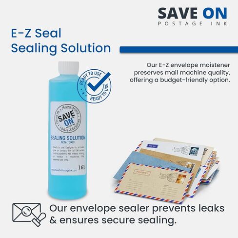 Compatible PB EZ Seal Sealing Solution - Sealing Solution for DM Series Mailing System - Compatible PB E-Z Seal Sealing Solution 16 oz Bottle (4-Pack) in Saudi Arabia