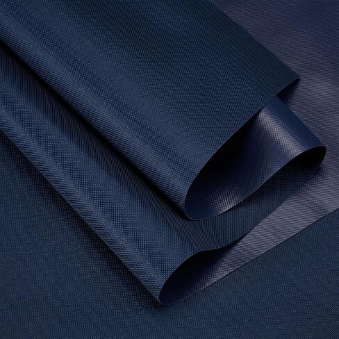 قماش قماش مقاوم للماء بواسطة The Yard 60 بوصة W 600 Denier PVC دعم بوليستر طارد للماء مادة قماش تنجيد للداخلية والخارجية البحرية المظلة اليدوية DIY (1 ياردة، أزرق داكن) in Kuwait