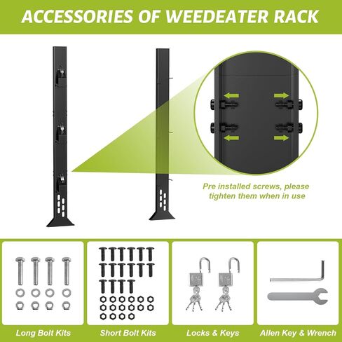 Weed Eater Racks for Open Trailer, 3 Place Heavy Duty Trimmer Racks for Open Trailers,Weedeater Rack for Open Trailer with Locks in Saudi Arabia