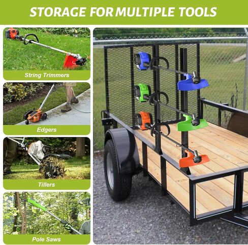 Weed Eater Racks for Open Trailer, 3 Place Heavy Duty Trimmer Racks for Open Trailers,Weedeater Rack for Open Trailer with Locks in Saudi Arabia