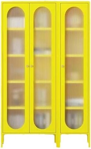 Iron Bookshelf with Door Display Cabinet Single Seam in Saudi Arabia