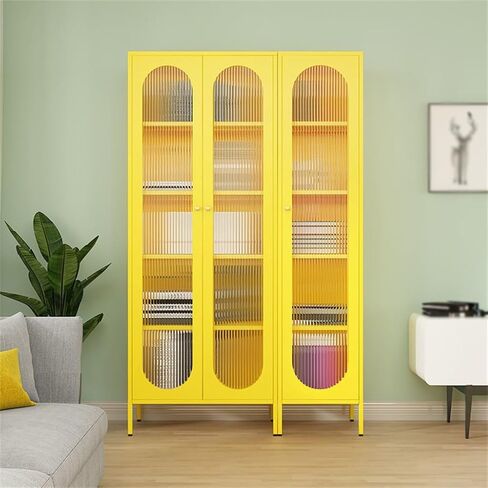 Iron Bookshelf with Door Display Cabinet Single Seam in Saudi Arabia