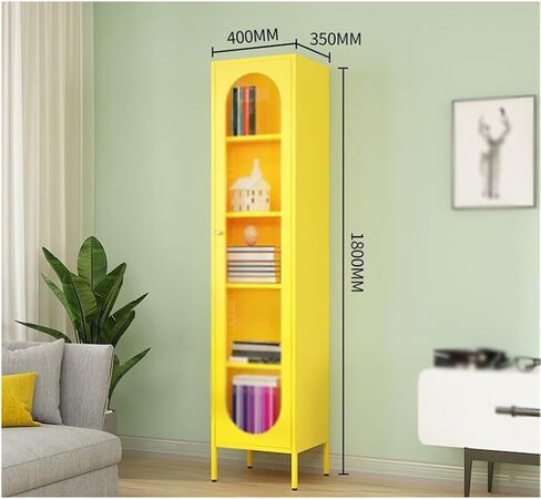 Iron Bookshelf with Door Display Cabinet Single Seam in Saudi Arabia