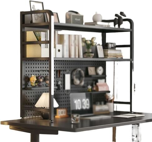 Desktop Hole Board Iron Bookshelf Desk Storage Rack in Saudi Arabia