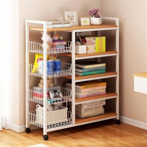 Steel Bookshelf Storage Rack Office Floor to Iron and Wood in Saudi Arabia
