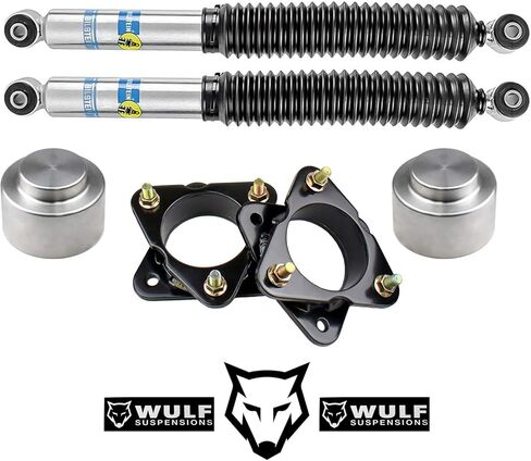 مجموعة رفع التسوية الخلفية Wulf 3 بوصة أمامية 2 بوصة مع صدمات Bilstein الخلفية متوافقة مع 2007-2014 Chevy Tahoe Suburban Avalanche GMC Yukon XL 2WD 4X4 in Kuwait