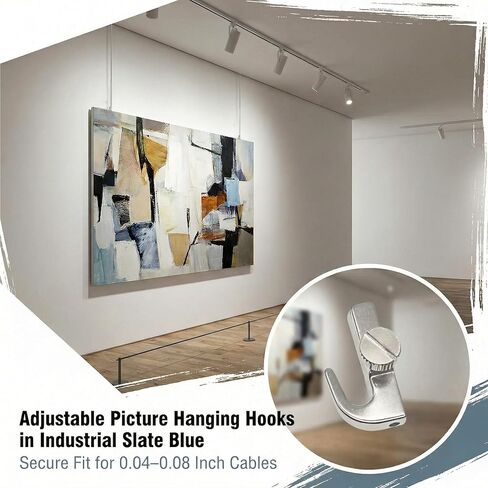 4Pcs Adjustable Picture Rail Hooks for Hanging Gallery Art System Hangers Wall Hooks and Wire Hanger Rails for Exhibition Molding Assistant Hooks Picture Hanging Supplies in Saudi Arabia