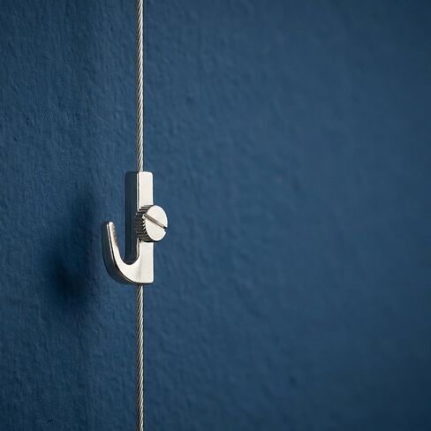4Pcs Adjustable Picture Rail Hooks for Hanging Gallery Art System Hangers Wall Hooks and Wire Hanger Rails for Exhibition Molding Assistant Hooks Picture Hanging Supplies in Saudi Arabia
