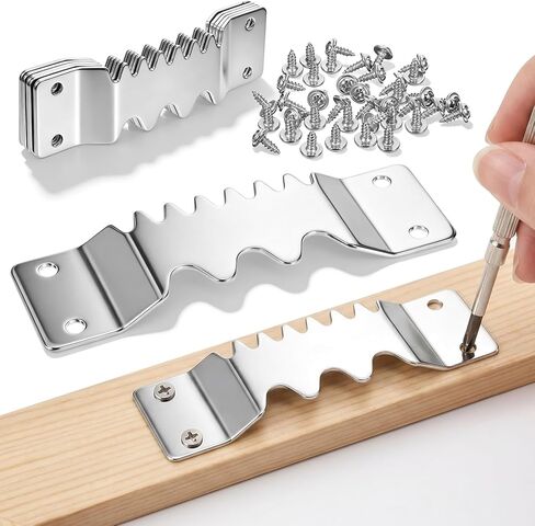 6 Pcs Heavy Duty Large Sawtooth Picture Hangers, Supports 300 lbs with Screws, Iron Picture Frame Hooks for Hanging Heavy Paintings Canvas Artwork Clocks Wall Decor - Silver in Saudi Arabia