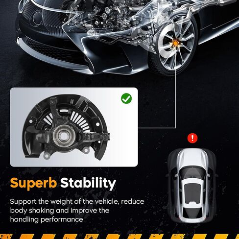 مجموعة محور تحمل عجلة القيادة الأمامية اليسرى لسيارة Toyota Camry 2012-2014 L4 2.5L (GAS; L/LE/XLE)، لسيارة Camry 2015-2017 L4 2.5L (GAS; LE/XLE)، جانب السائق، 686-249، 686249، LK045 in Kuwait