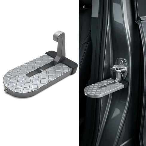 SUVs and Trucks Use Car Assisted Pedals, Foldable Non Slip Surface for Maximum Load of 400 Pounds, Easy to Install, Ssed for Luggage Retrieval and Cargo Loading and Unloading (Silvery) in Saudi Arabia