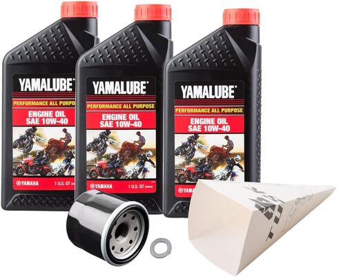 طقم تغيير الزيت رباعي الأشواط Yamalube لجميع الأغراض 10W-40 لياماها ولفيرين 4x4 2016-2018 in Kuwait