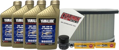 CYCLEMAX Full Synthetic 10W-40 Oil Change Kit Compatible with 2001-2005 Yamaha FZ1 in Kuwait