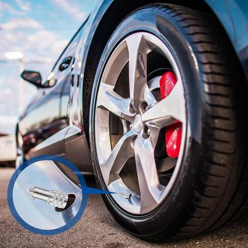 50 Pcs Double Seal Valve Stem Caps with Storage Box Inflate Valve Flow Through Tire Cap Metal Extension Stem Seals for High Pressure Truck Car Van Trailers Boats Rv Semi Bus Tires in Saudi Arabia