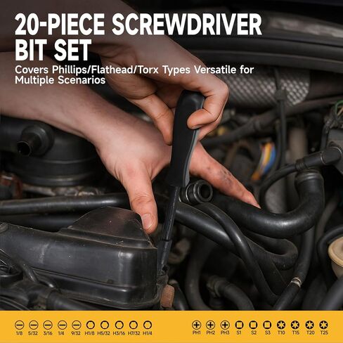 STEELITE 72 PCS 3/8" Impact Socket Bit Set 6 Point, CRV SAE and Metric Sizes (5/16 to 3/4-Inch & 8-22 mm), 2 Extension Rods, 1/4" & 1/2" Adapter, Universal Joint, Screwdriver Handle with 20 Bits in Saudi Arabia