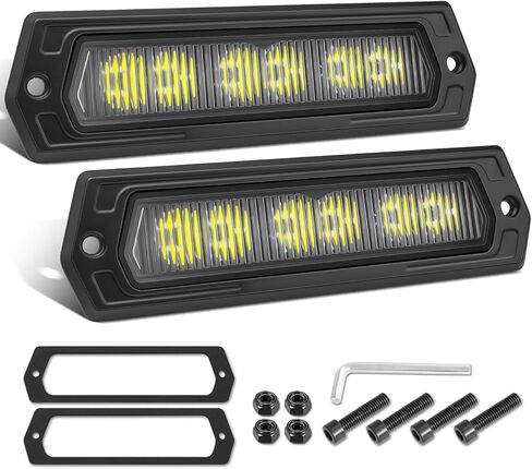 7 Inch Side Shooter CREE LED Light Bars 72W Spot Flood Combo Offroad Driving Lights Single Row LED Pods Fog Light Bumper Lights 2Pcs for Trucks Pickup UTV ATV Motorcycle Dirt Bike in Saudi Arabia