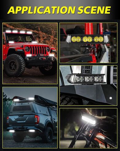 7 Inch Side Shooter CREE LED Light Bars 72W Spot Flood Combo Offroad Driving Lights Single Row LED Pods Fog Light Bumper Lights 2Pcs for Trucks Pickup UTV ATV Motorcycle Dirt Bike in Saudi Arabia