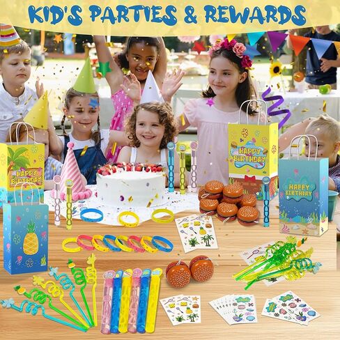 72Pcs Sponge Party Favors, Summer Sea Sponge goodie bags Birthday Decorations including Hamburger Yo Yo Toys Drinking Straws Tattoos Classroom Rewards Pinata Fillers & Gift Bags for Kids in Saudi Arabia