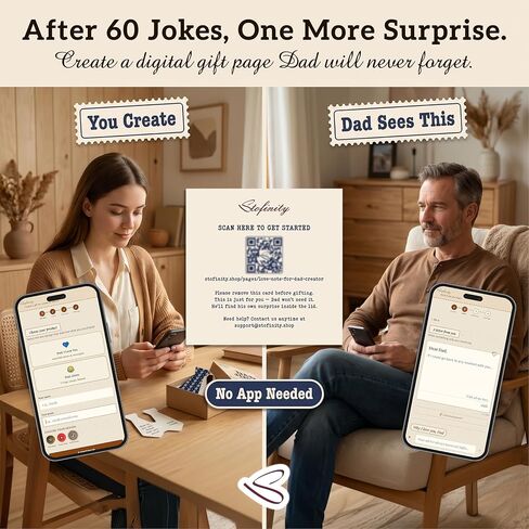 STOFINITY 60 Dad Jokes Cards Box - Funny Fathers Day Dad Gifts from Daughter Son Kids, Dads Birthday Gift Ideas, Funny Christmas Stocking Stuffer for Men, Adults in Kuwait