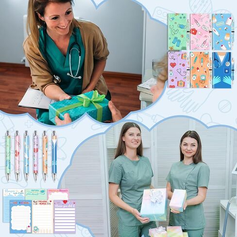 6 Sets CNA Week Gift Bulk Nurse Sticky Notes with Pen Medical Assistant Self-Stick Notes Pads Bundle Writing Memo Pad for CNA Week Gift Nursing Students Graduation Gifts in Saudi Arabia