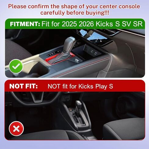 صندوق تخزين وحدة التحكم المركزية RUNROAD متوافق مع ملحقات Nissan Kicks 2025 2026، سلة مهملات مسند الذراع لـ Kicks S SV SR علبة منظم ناقل الحركة وفواصل وحدة التحكم الوسطى وجيب الهاتف للركاب in Kuwait