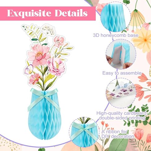 Tarklanda 12 Pcs Wildflower Honeycomb Centerpiece Baby Shower Table Toppers 3D Spring Floral Party Table Centerpieces Decoration for Tea Time Bridal Shower Birthday Wedding Supplies in Saudi Arabia