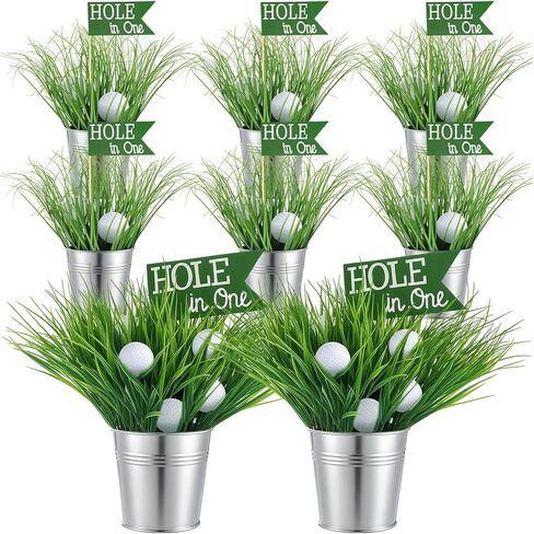 8 Set 162 Pcs Soccer Party Table Decorations Sport Themed Party Centerpieces 8 Metal Bucket 24 Mini Soccer 120 Artificial Grass 8 Flags and 2 Flower Mud for Sport Birthday Decor in Saudi Arabia