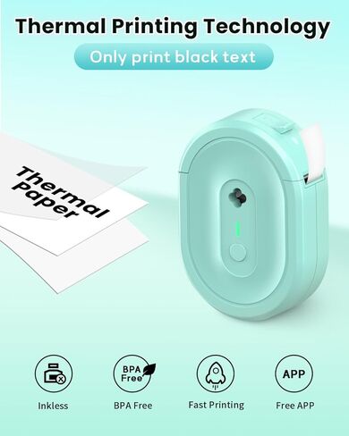 Label Maker with 4 Tape - 4 x 14x40mm (0.55"x1.57") in White Tape, Mini Bluetooth Portable Label Maker Printer, Inkless Label Makers Multiple Templates for Home School Office Kitchen in Saudi Arabia