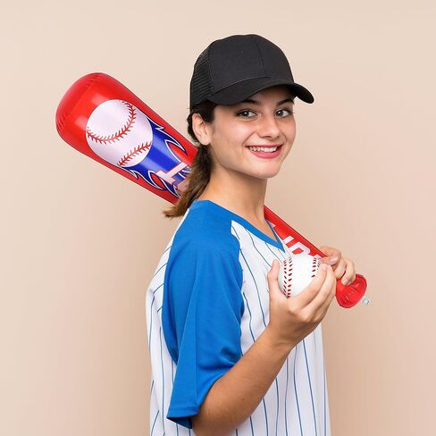 Fovths 8 Sets Inflatable Baseball Bats and Baseballs Set 22 Inch Inflate Baseballs with Mini Foam Sports Stress Ball for Sports Theme Birthday Party Favors in Saudi Arabia