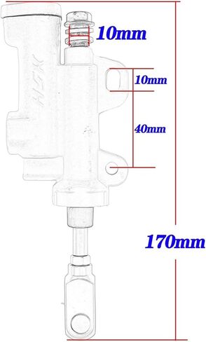 Motorcycle Rear Hydraulic Brake Master Cylinder Pump For Kayo T2 T4 T6 K2 K6 Bosuer BSE M4 M2 K5 Nc250 250cc ATV Dirt Bike(Silver) in Saudi Arabia