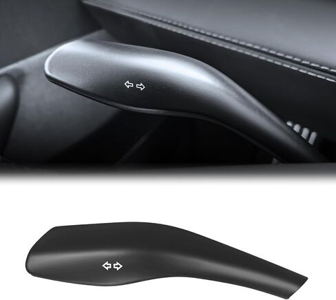 for Tesla Model Y Model 3 Steering Lever Cover ABS Protective Trim Interior Accessories(Red Carbon Pattern) in Kuwait