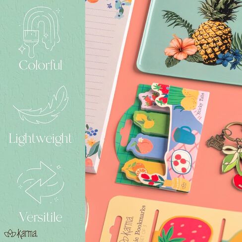 Karma, 100 Sticky Paper Tabs, Cute Page Markers, Sticky Index Tabs, Colorful Annotation Sticky Tabs, Matches in Kuwait