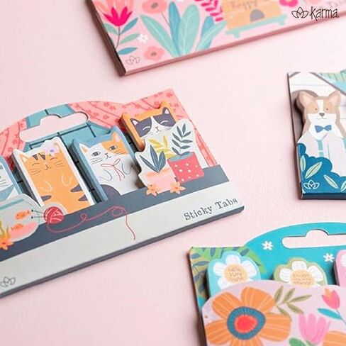 Karma, 100 Sticky Paper Tabs, Cute Page Markers, Sticky Index Tabs, Colorful Annotation Sticky Tabs, Matches in Kuwait