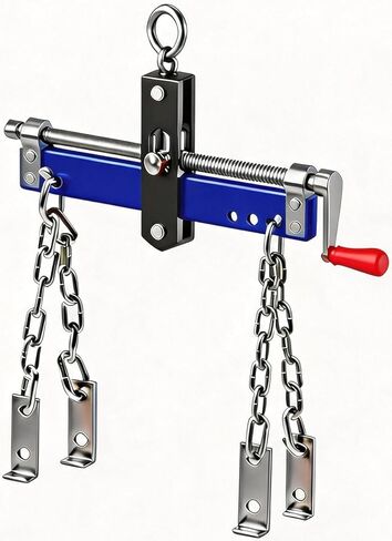 GAOMON Engine Hoist Cherry Picker, 4409 Lbs/2 Ton Folding Shop Crane Hoist Lift with 6 Casters, Heavy Duty Hydraulic Crane Motor Hoist for Workshops, Car Fixing, Warehouse, Garages, Red in Kuwait
