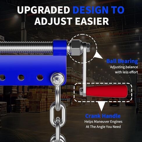 GAOMON Engine Hoist Cherry Picker, 4409 Lbs/2 Ton Folding Shop Crane Hoist Lift with 6 Casters, Heavy Duty Hydraulic Crane Motor Hoist for Workshops, Car Fixing, Warehouse, Garages, Red in Kuwait