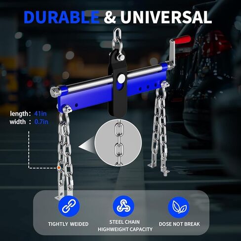 GAOMON Engine Hoist Cherry Picker, 4409 Lbs/2 Ton Folding Shop Crane Hoist Lift with 6 Casters, Heavy Duty Hydraulic Crane Motor Hoist for Workshops, Car Fixing, Warehouse, Garages, Red in Kuwait