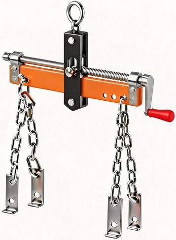 GAOMON Engine Hoist Cherry Picker, 4409 Lbs/2 Ton Folding Shop Crane Hoist Lift with 6 Casters, Heavy Duty Hydraulic Crane Motor Hoist for Workshops, Car Fixing, Warehouse, Garages, Red in Kuwait