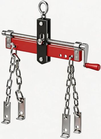 GAOMON Engine Hoist Cherry Picker, 4409 Lbs/2 Ton Folding Shop Crane Hoist Lift with 6 Casters, Heavy Duty Hydraulic Crane Motor Hoist for Workshops, Car Fixing, Warehouse, Garages, Red in Kuwait