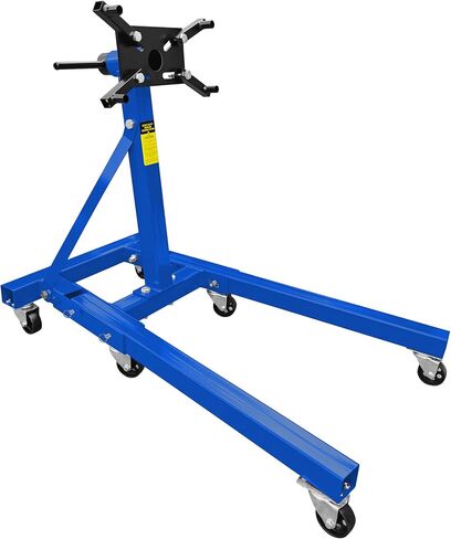 KEIKI Engine Stand 2000LBS Capacity, 360 Degree Rotating Engine Run Stand, Steel Motor Stand with 6 Casters, Foldable Engine Holder for Auto Repair & Maintenance (Blue) in Saudi Arabia