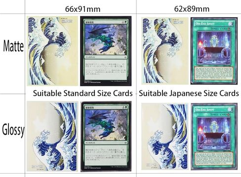 120PCS The Greate Wave Printing Art Card Sleeves for Small ygo Japanese Sized Card Standard Sized Cards (62x89mm Glossy) in Saudi Arabia