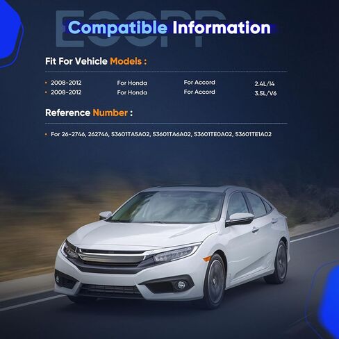 مجموعة رف التوجيه وترس السلطة الكاملة ECCPP مناسبة لـ 2008-2012 لسيارة Honda Accord 2.4L 3.5L 26-2746,262746,53601TA5A02 in Kuwait