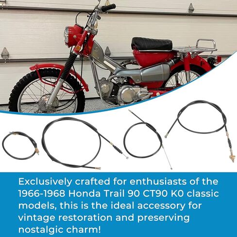 Motorcycle Brake Throttle Speedometer Cable Set Fit for 1966 1967 1968 Honda Trail 90 CT90 K0 Models Replace for 45450-053-000 in Kuwait