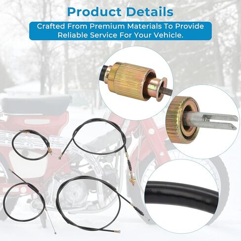 Motorcycle Brake Throttle Speedometer Cable Set Fit for 1966 1967 1968 Honda Trail 90 CT90 K0 Models Replace for 45450-053-000 in Kuwait