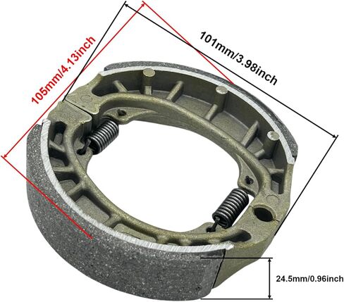 CT200U Mini Bike BT200X Drum Brake Pads shoes for Coleman CT200U BT200X MB165 MB200 6.5 Hp 196cc Baja Mini Bike Motorsports 105mm GY6 Massimo CG125 CRF70 TaoTao 50cc 49cc Scooter Moped ATV in Saudi Arabia